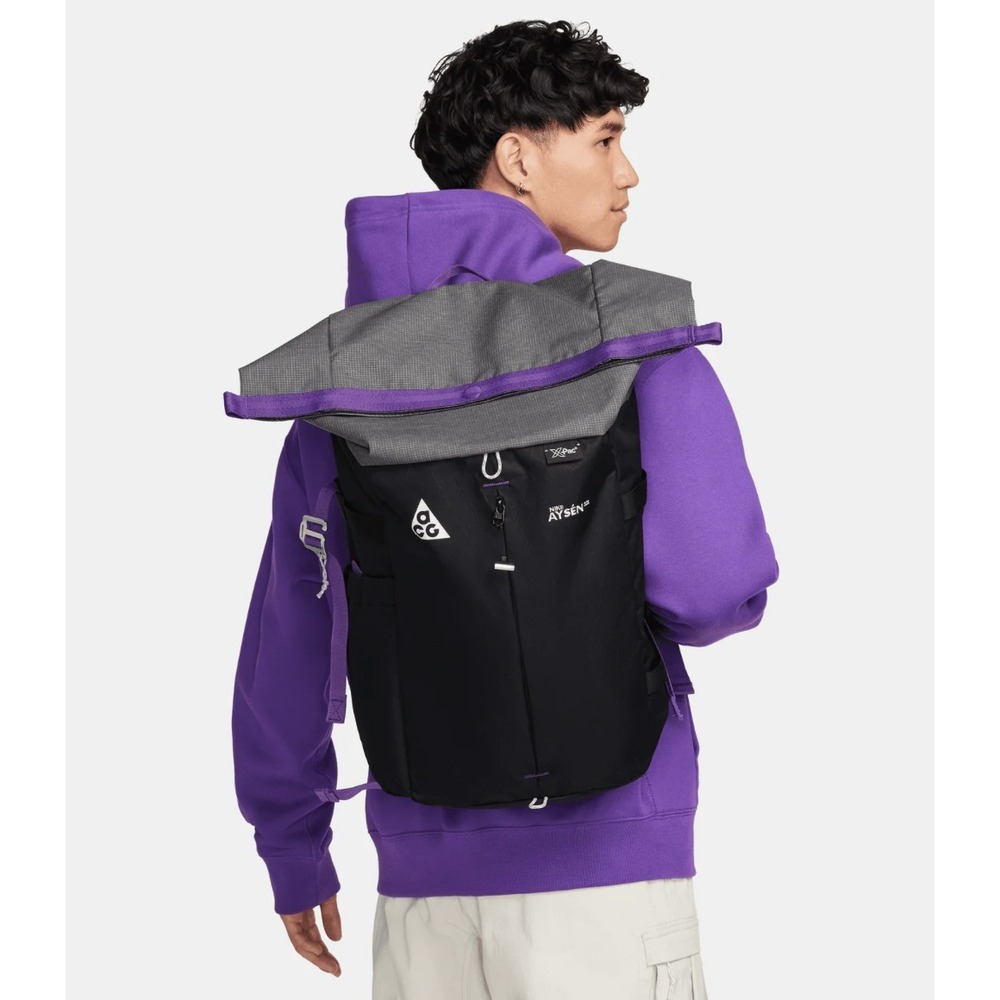 New NIKE ACG BACKPACK AYSEN DAY PACK (32L) - BLACK / PURPLE DV4054-010